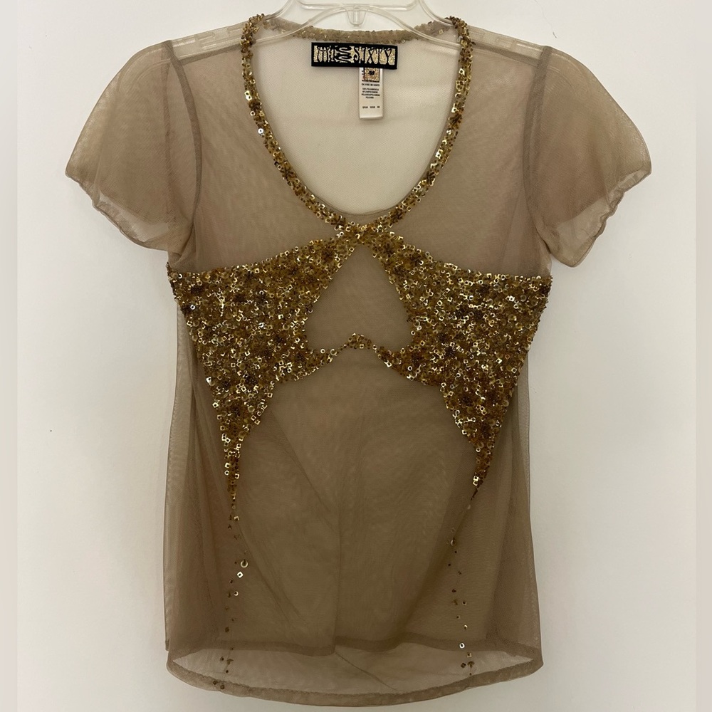 Original Miss Sixty Gold Sequin Top in Excellent condition. RARE! 👀✨